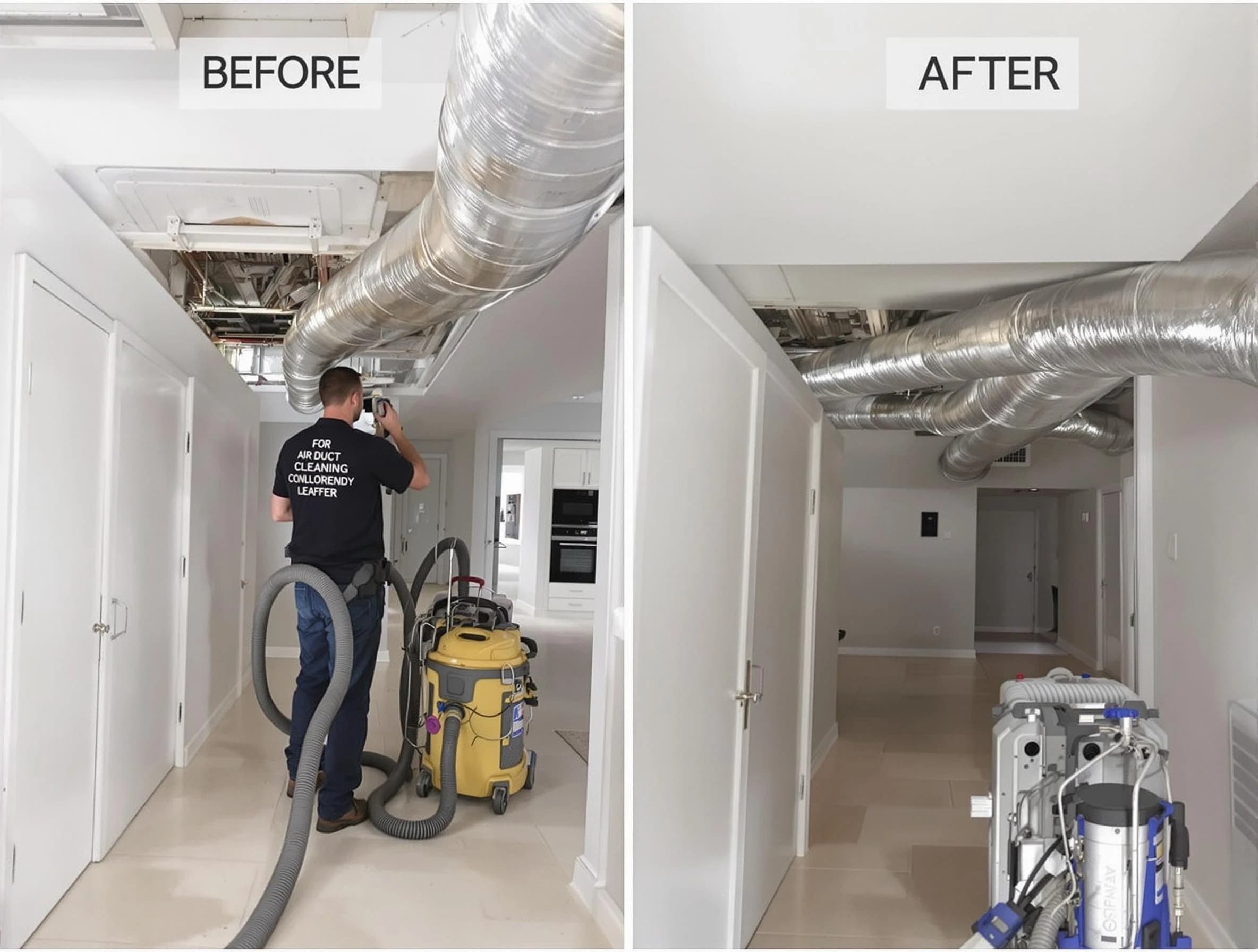 East Providence Air Duct Cleaning professional performing thorough air duct cleaning in East Providence