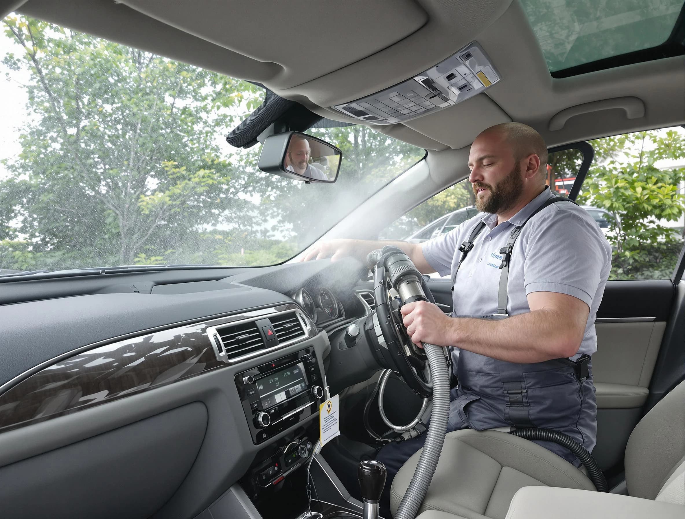 East Providence Air Duct Cleaning specialist performing professional car duct cleaning in East Providence