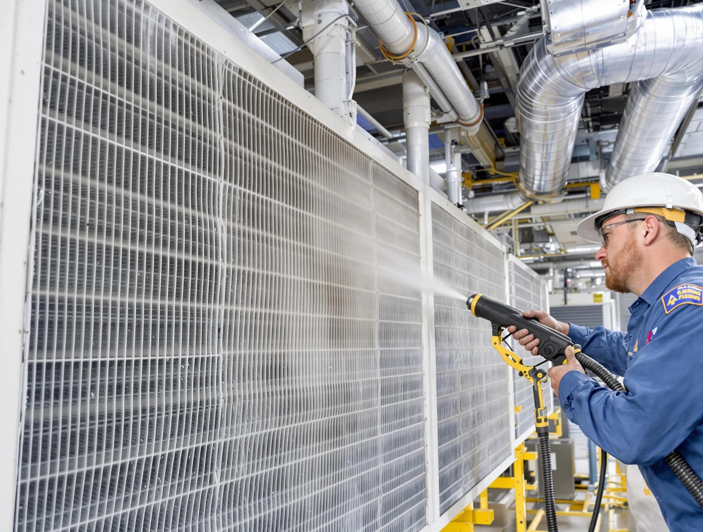 Professional commercial coil cleaning by East Providence Air Duct Cleaning in East Providence