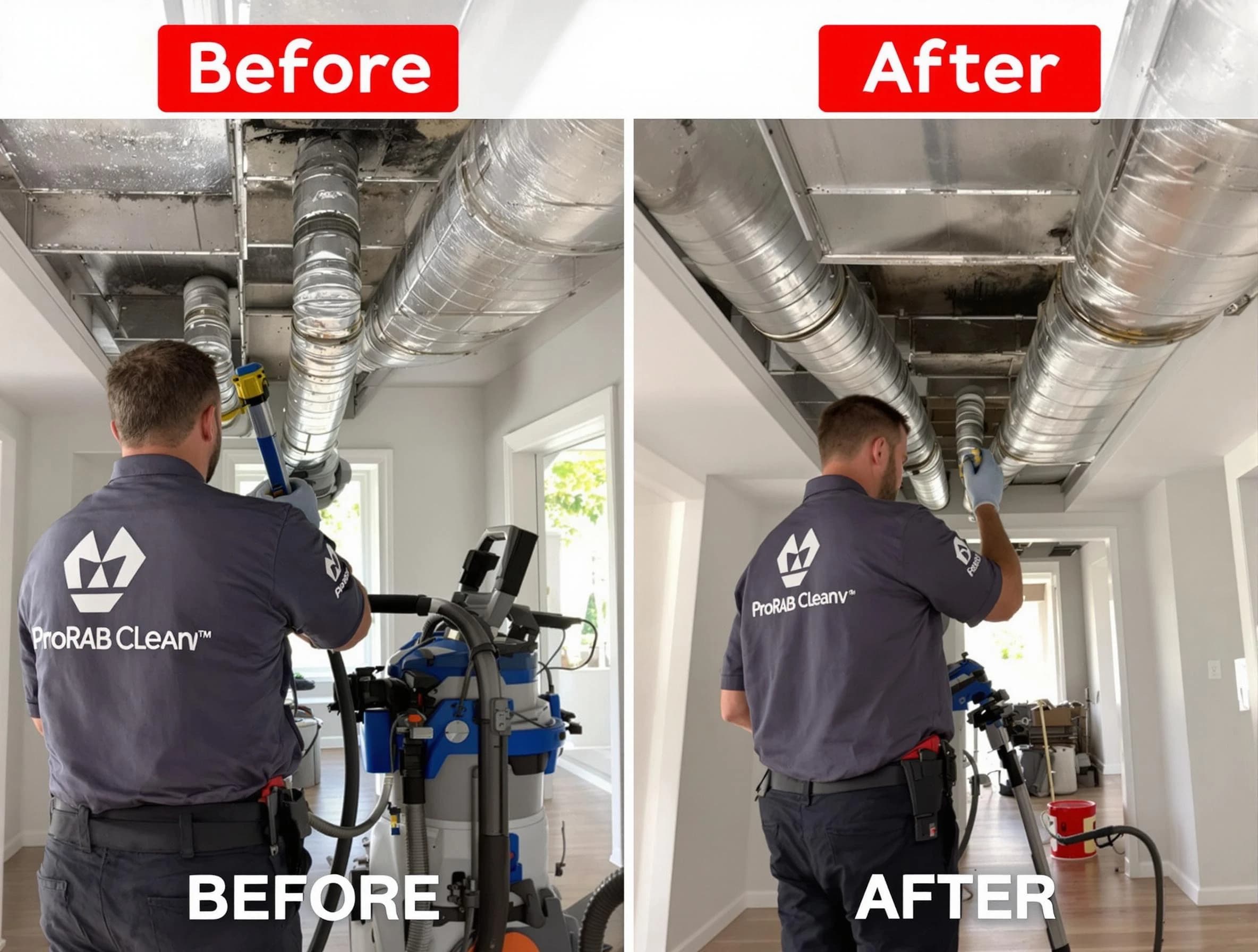 East Providence Air Duct Cleaning expert performing thorough residential duct cleaning in a East Providence home
